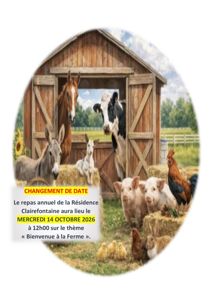 INVITATION REPAS ANNUEL DE LA RESIDENCE CLAIRE ...